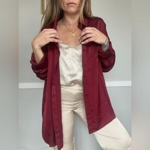 Gilli Satin Feel Button Down Blouse